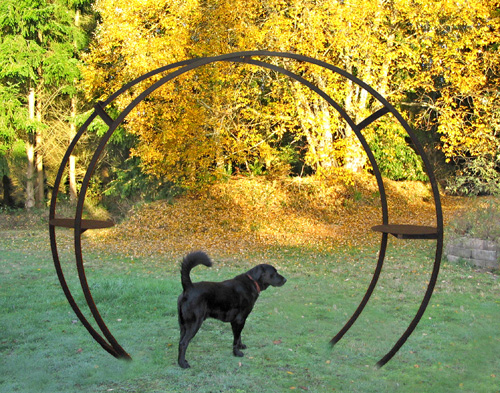 partial eclipse metal garden arch