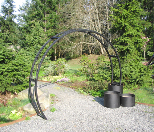 sunray metal garden arch planter