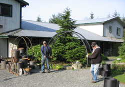 installing the sunray metal garden arch